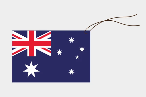 澳大利亚国旗的标签 — 图库矢量图片