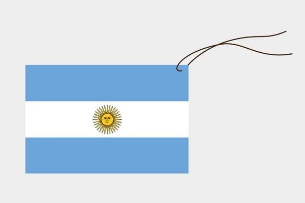 Etiqueta con bandera de Argentina — Archivo Imágenes Vectoriales