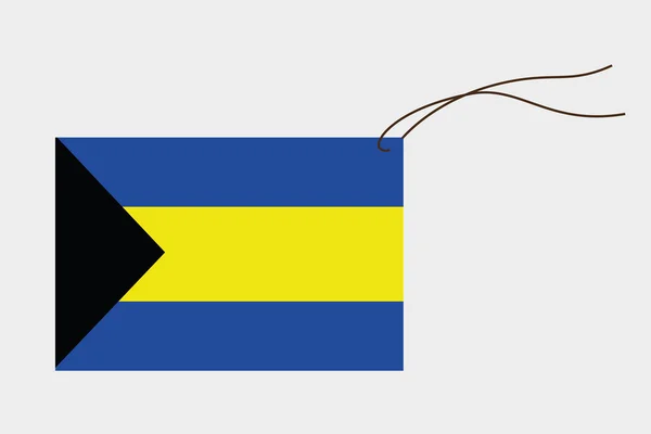 Label met vlag van Bahama 's — Stockvector