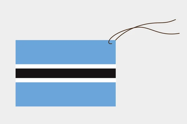 Etiqueta con la bandera de Botswana — Vector de stock
