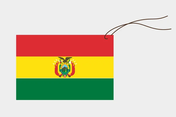 Etikett med flagga i bolivia — Stock vektor