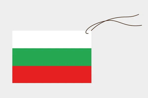 Этикетка с флагом Болгарии — стоковый вектор