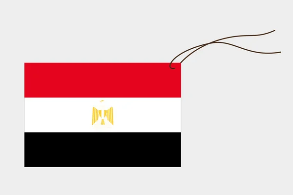 Метка с флагом Египта — стоковый вектор