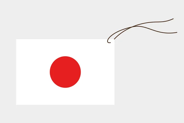 Etichetta con la bandiera di Japan — Vettoriale Stock