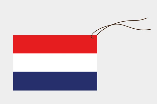 Etikett mit Flagge der Niederlande — Stockvektor