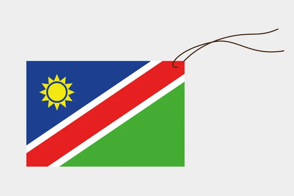 Label met vlag van Namibië — Stockvector