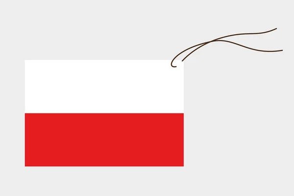 Étiquette avec drapeau de Pologne — Image vectorielle