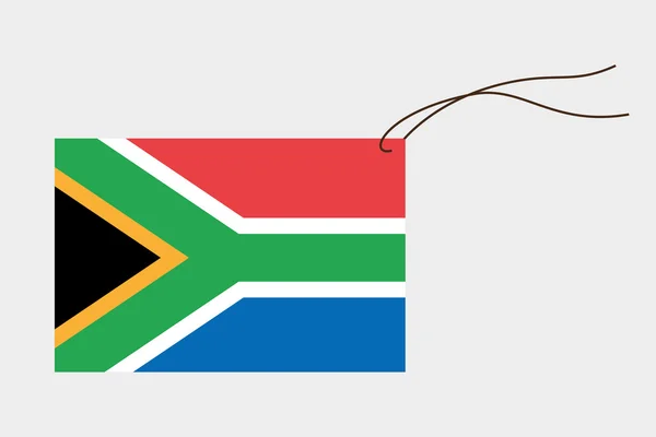 Etichetta con la bandiera di Sudafrica — Vettoriale Stock