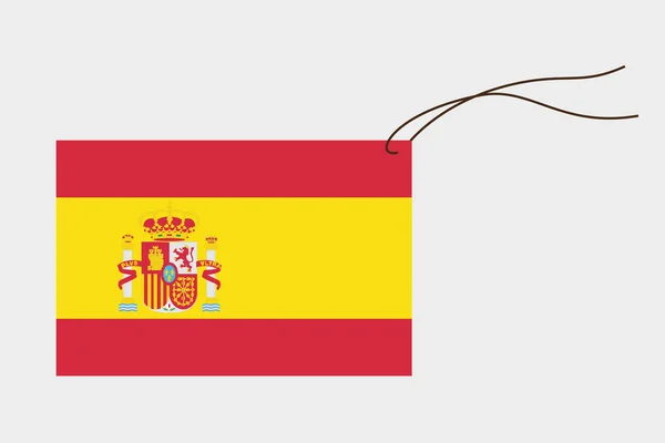 Лейбл с флагом Испании — стоковый вектор