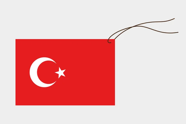 Rótulo com bandeira de Turquia — Vetor de Stock