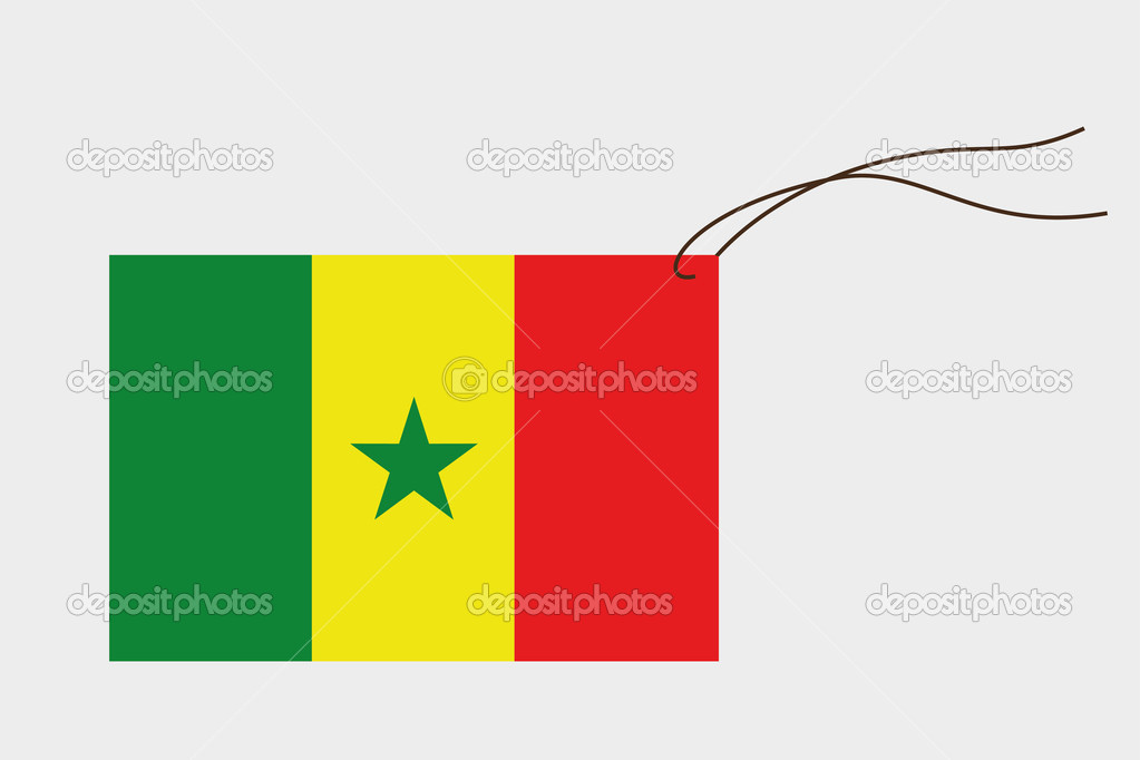 Etiquette Avec Drapeau Du Senegal Image Vectorielle Par Paulstringer C Illustration