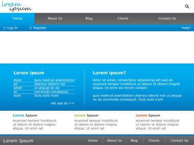web sitesi şablonu tasarımı