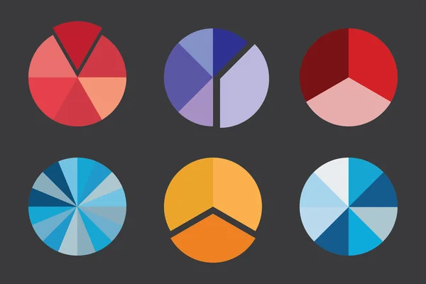 Biznes kolorowy wykres kołowy dla dokumentów, sprawozdań i pres — Zdjęcie stockowe