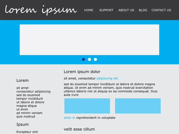 Utformning av webbplatsmall — Stockfoto