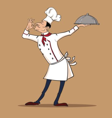 Şef Aşçı onun enfes yemek hizmet vermektedir