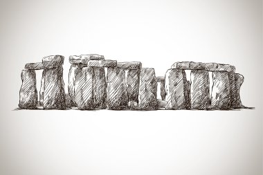 Stonehenge. Vector drawing. UK Landmark. clipart