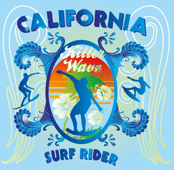 Californië surfer — Stockfoto