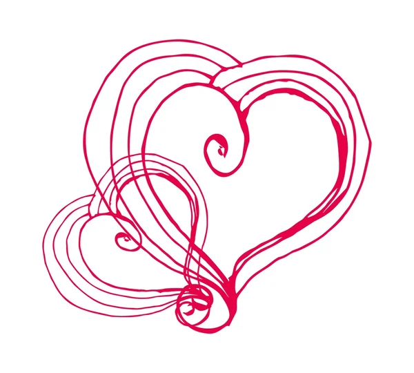 Corazón rojo — Vector de stock