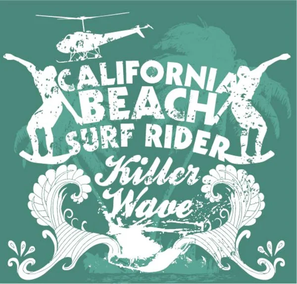 Pacific surfer vector graphic design — Stock Vector