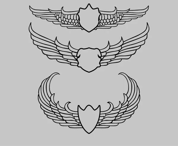 Tribal wings schild — Stockvector