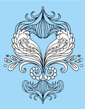 mavi arkaplan kabile dalga vektör sanatı