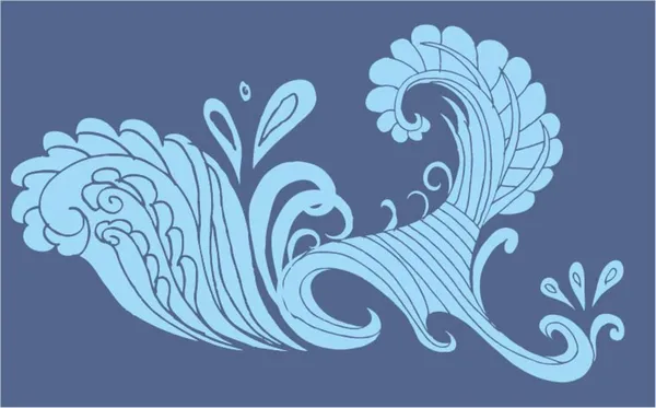 Blue backgrounds tribal wave vector art — Stock Vector