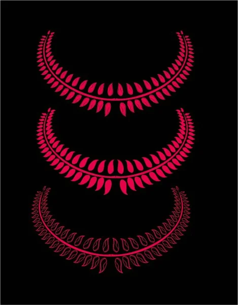 Tribal tattoo red wreath vector art — Stock Vector