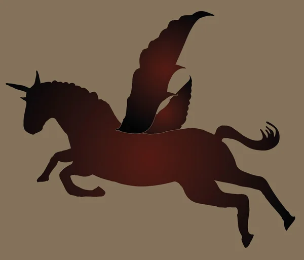 Criar caballo arte vectorial fino — Vector de stock