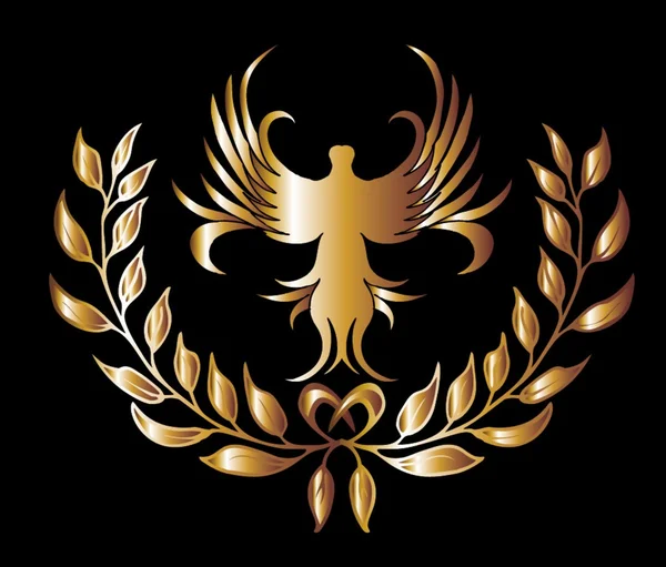 Fond noir lion d'or et couronne art vectoriel — Image vectorielle