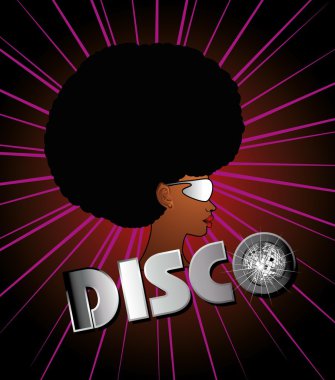 Afro disko kızları vektör sanatı