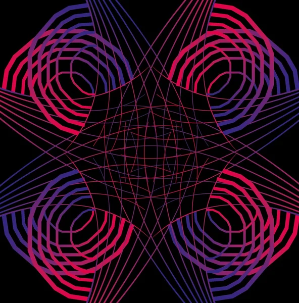 Siyah arkaplan geometrik çizgiler vektör sanatı — Stok Vektör