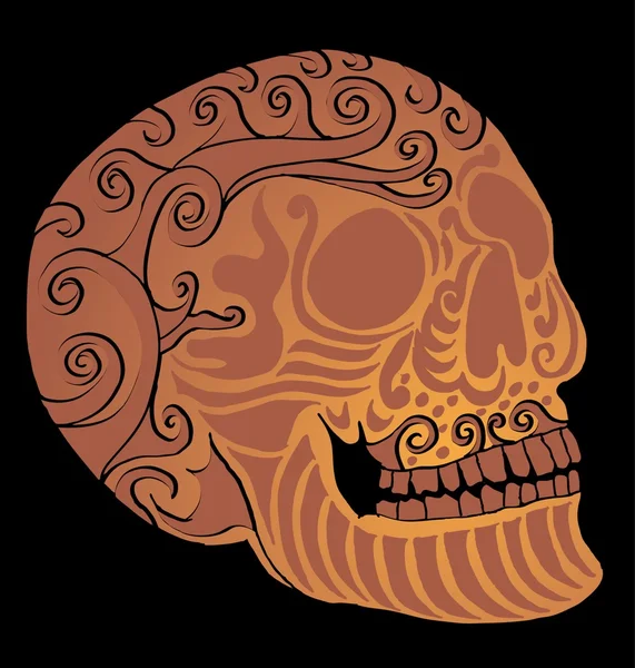 Tattoo Tribal Mexikanische Totenkopf Vektor Kunst — Stockvektor