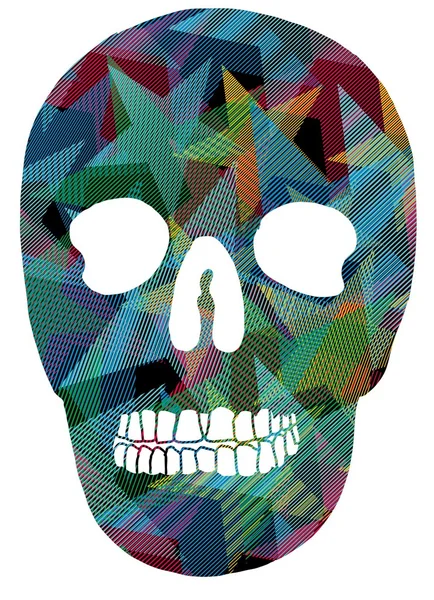 Tatouage tribal mexicain crâne vecteur art — Image vectorielle