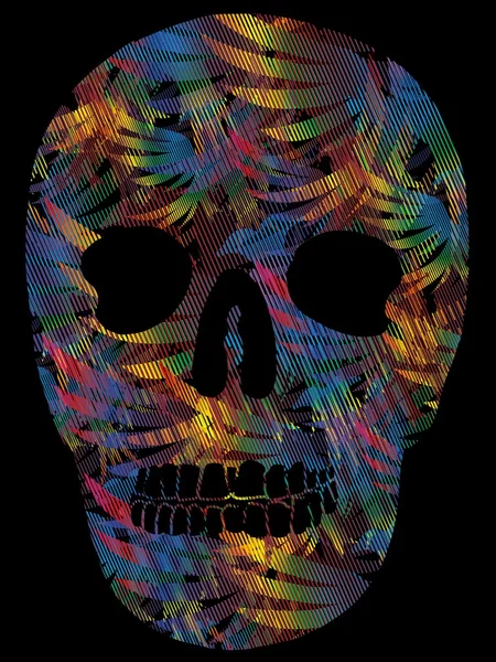 Tattoo tribal mexican skull vector art — Stock Vector