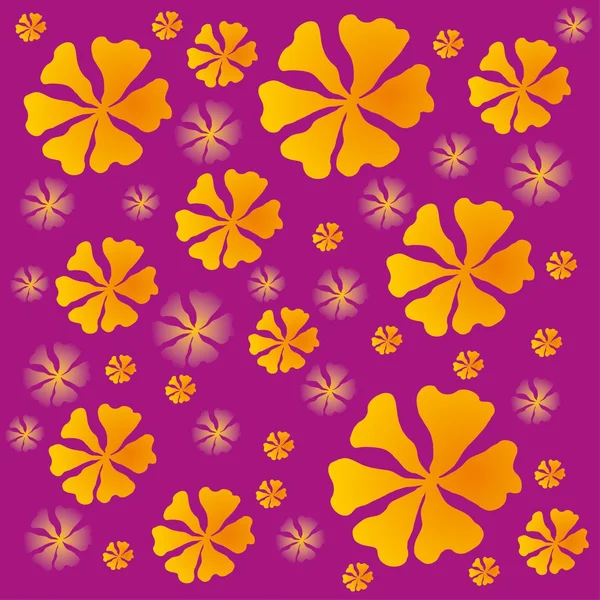 Primavera hibisco flor vector arte — Archivo Imágenes Vectoriales