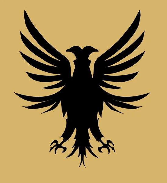 Tribal tattoo eagle shield vector art — Wektor stockowy