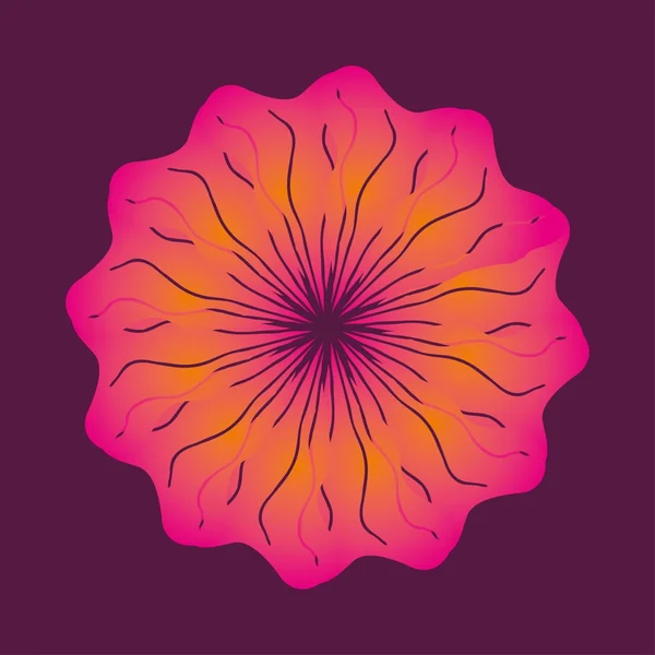 Primavera hibisco flor vector arte — Archivo Imágenes Vectoriales