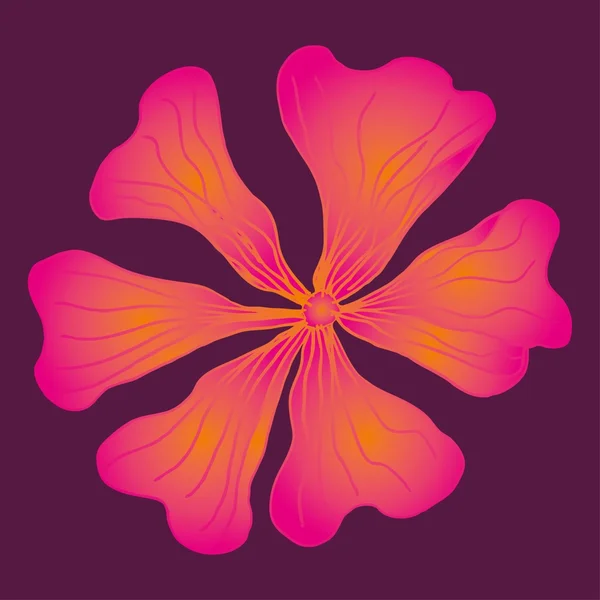 Printemps hibiscus fleur vecteur art — Image vectorielle