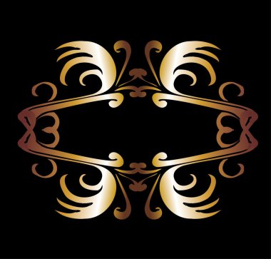 metalik altın kanatlar ve kalkan vektör sanatı