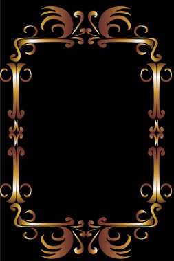 kabile tasarımı altın çerçeve sanatı