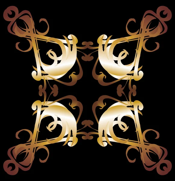 Stammesdesign Gold Rahmen Vektor Kunst — Stockvektor