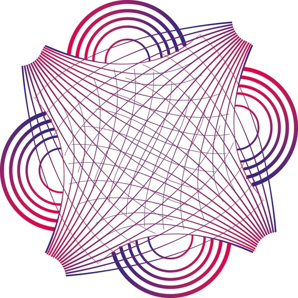 Vit bakgrund geometriska linjer vektor konst — Stock vektor