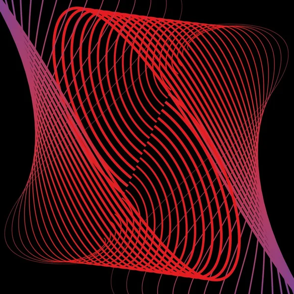 Siyah arkaplan karışık renk çizgisi vektör sanatı — Stok Vektör