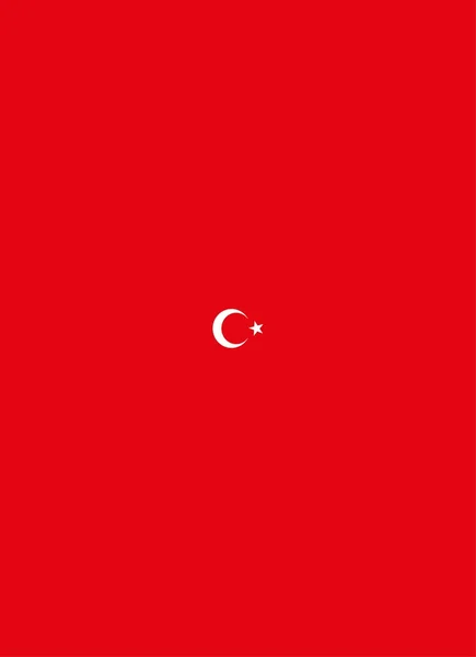 Turkish red flag vector art — Stock Vector