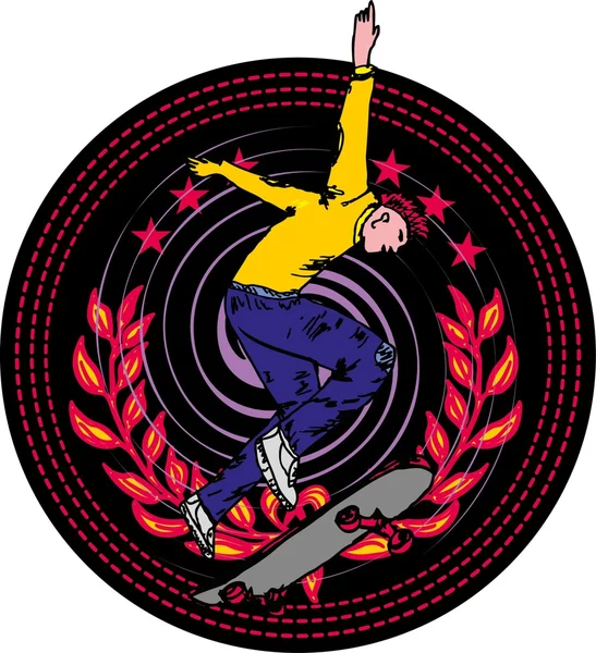 Urban skate spirit vector art — Stock Vector