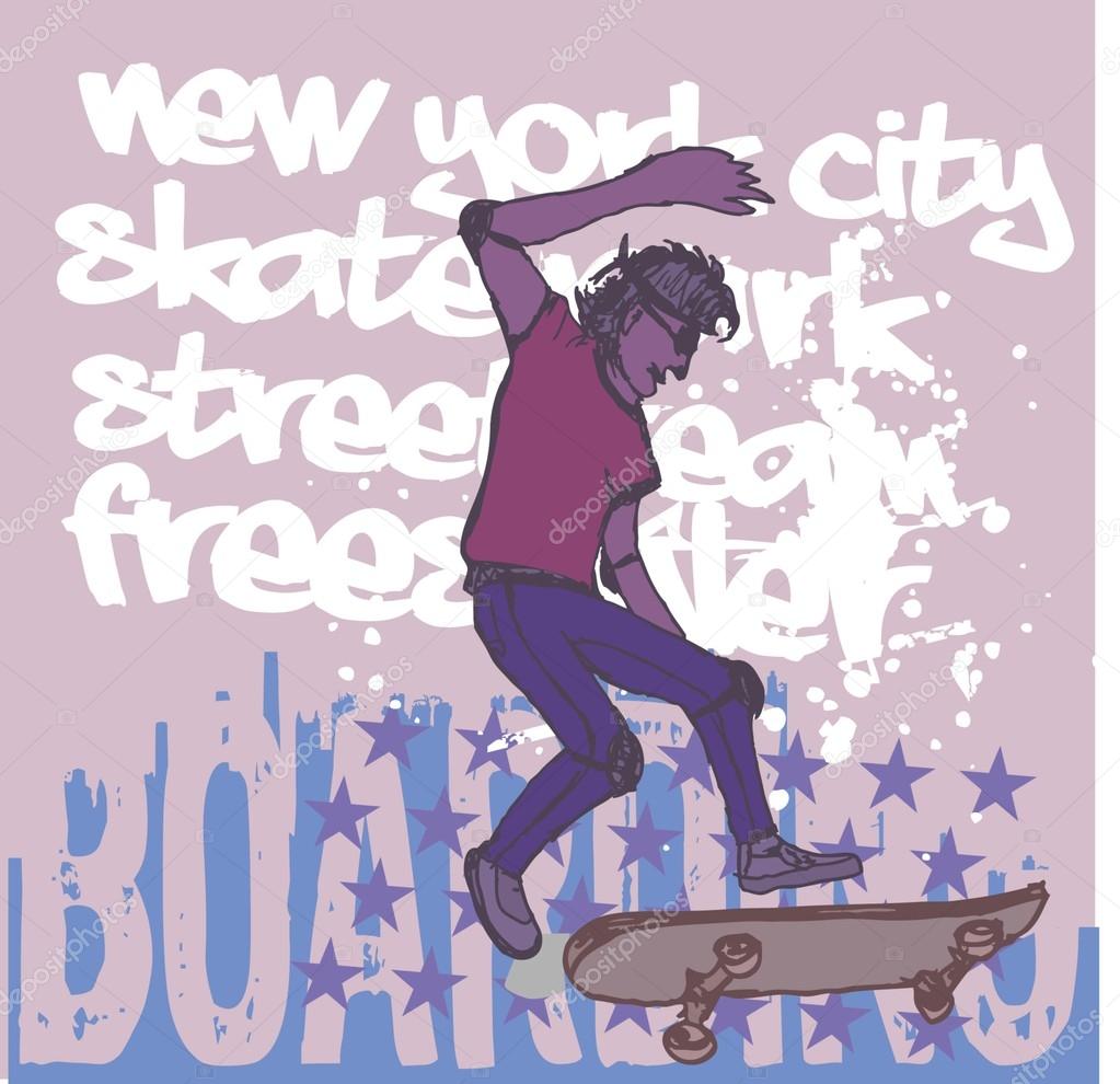 Urban skate spirit vector art