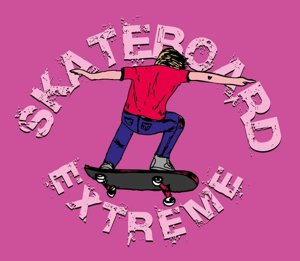 Stedelijke skate spirit vector kunst — Stockvector