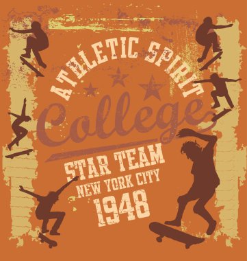 şehir pateni ruhsal vektör sanatı