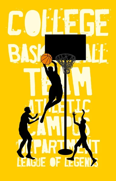 College basketbal sport vector kunst — Stockvector