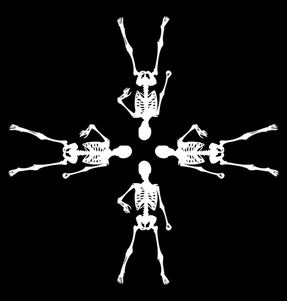 Schädel ornamentale Muster Vektor-Kunst — Stockvektor